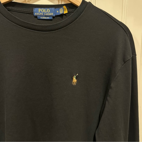 Men’s Polo Ralph Lauren Classic Fit Soft Cotton Crewneck Long Sleeve T-shirt Med - Picture 8 of 14